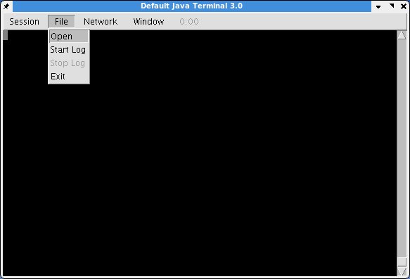 JavaTerminal File Menu