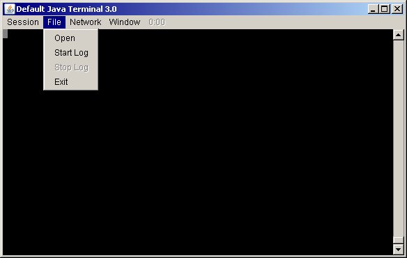 JavaTerminal File Menu